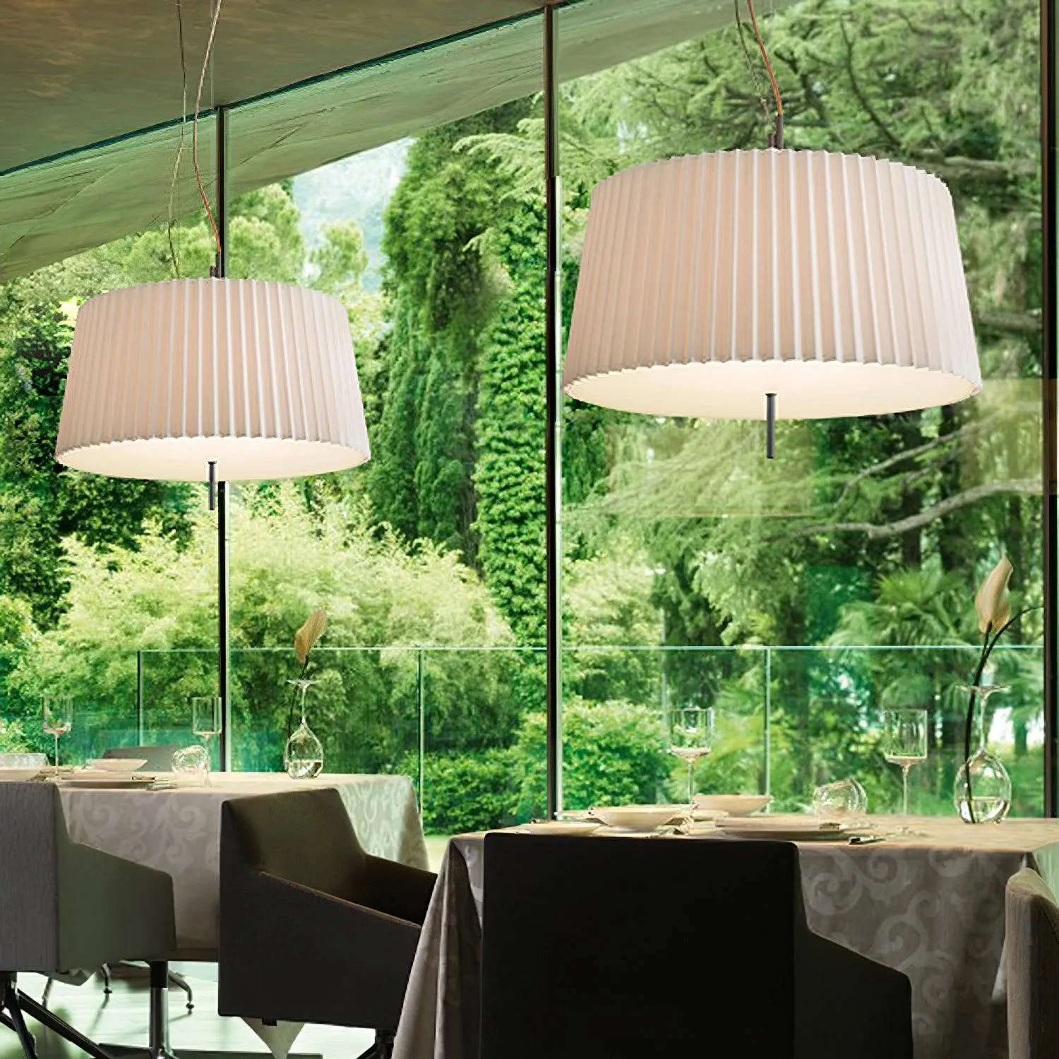 Folie White Pendant Light