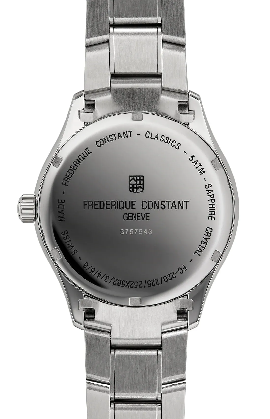 Frederique Constant Classics GMT Stainless Steel Gray Dial Date Quartz Mens Watch FC-252DGS5B6B