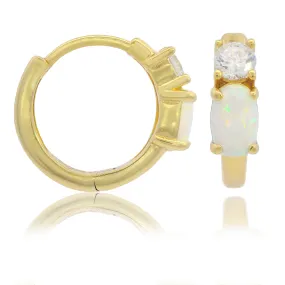 Georgini Opal Glow Hoops - Gold