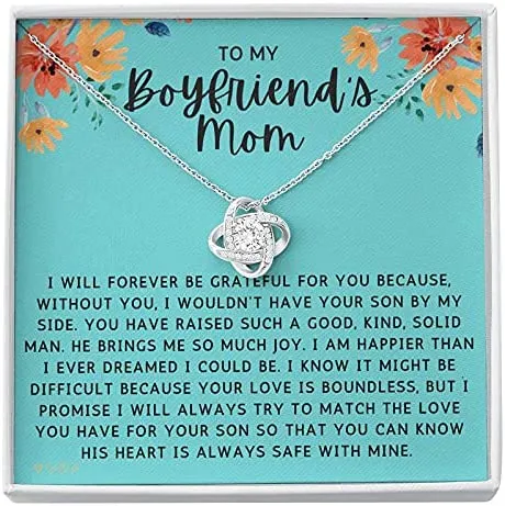 Gifts for Boyfriend's Mom, To My Boyfriends Mom Necklace, Boyfriend's Mom Gifts