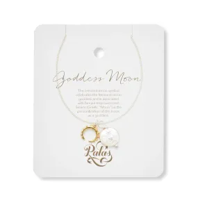 Goddess Moon and Pearl Amulet Necklace