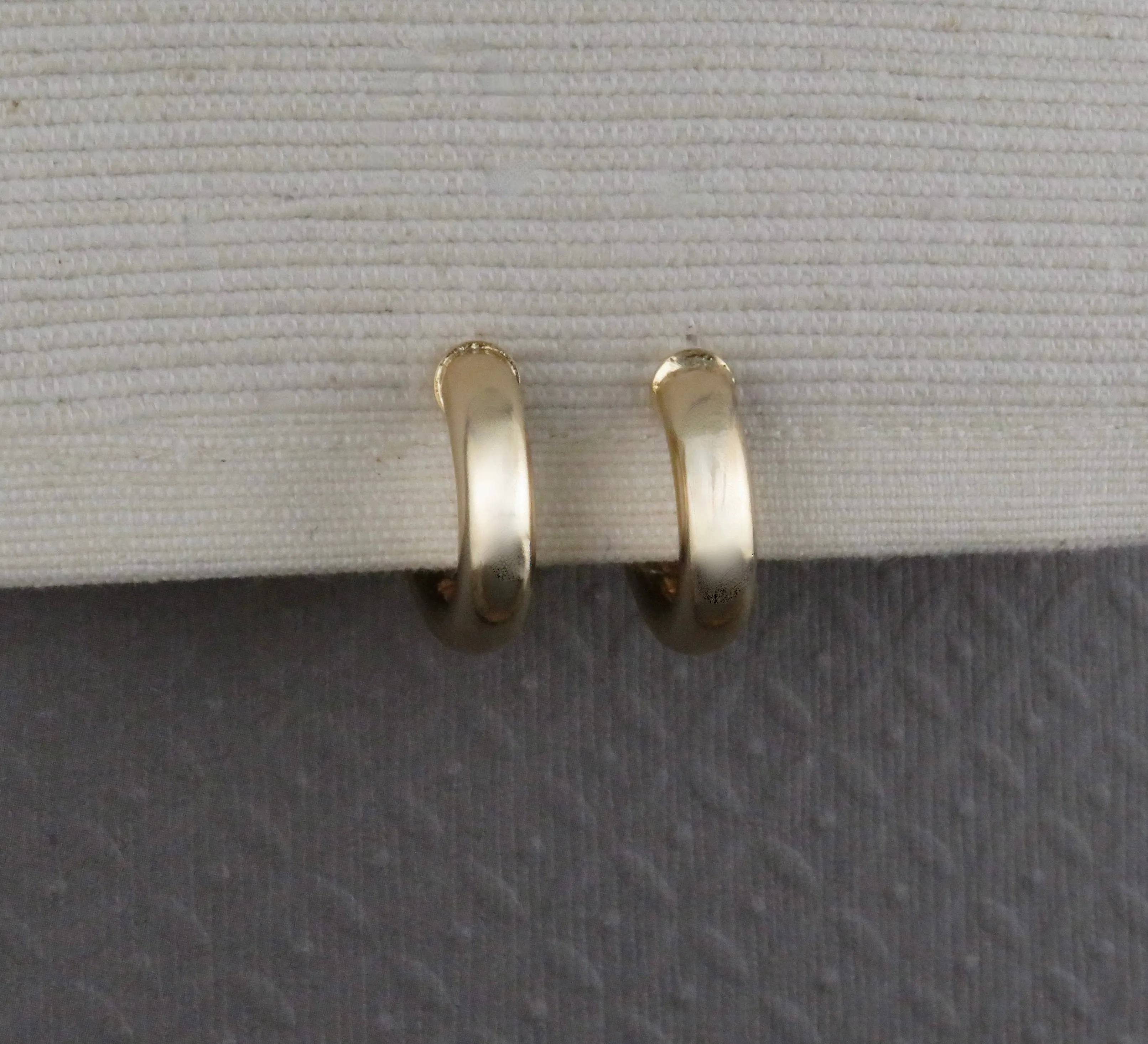 Gold Filled Post Hoop Earrings - Small