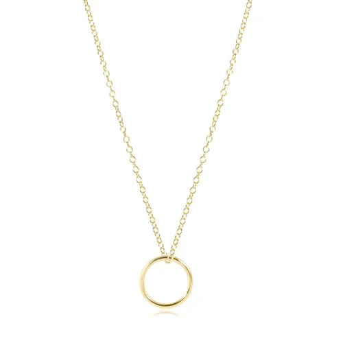 Gold Necklace and Gold Halo Charm