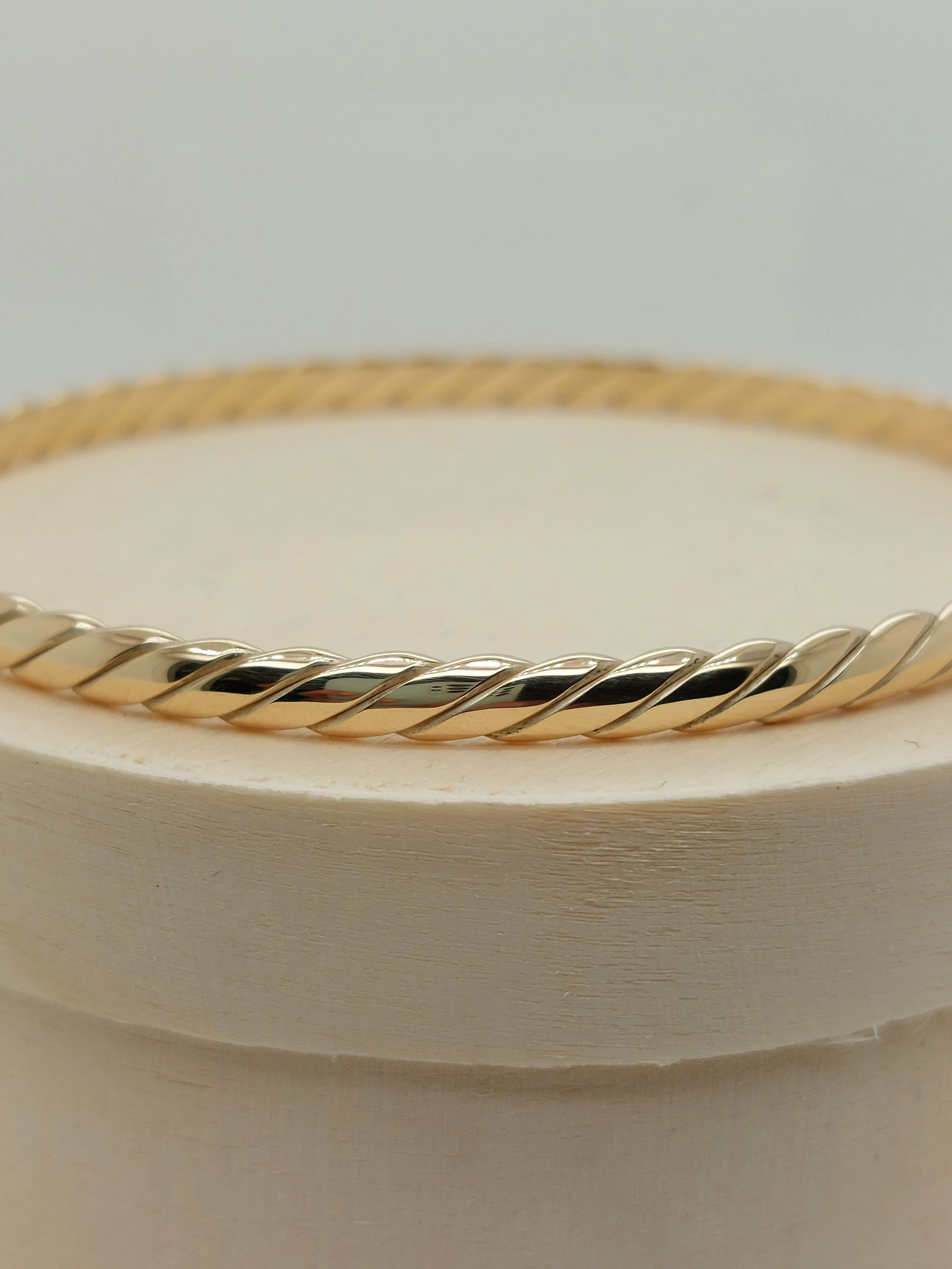 Gold Twisted Bangle