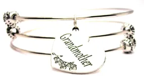 Grandmother Triple Style Expandable Bangle Bracelet