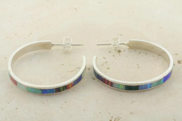 Hoop stud - opal mix - xl