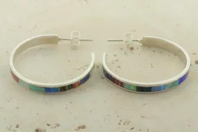 Hoop stud - opal mix - xl