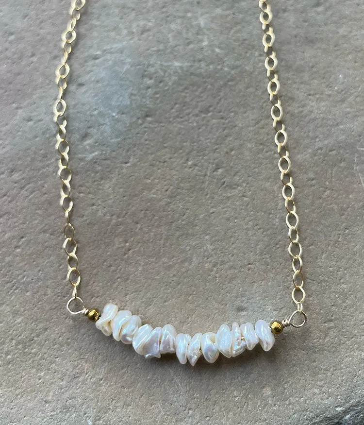 Keishi Bar Necklace