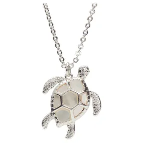 Ladies Mother Of Pearl Sea Turtle Necklace