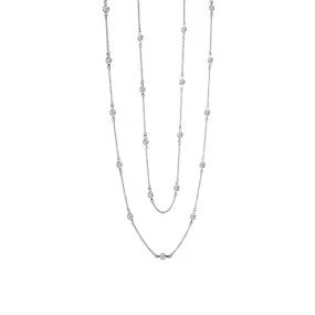 Lafonn Simulated 36 Inch Diamond by the Yard Round Cut Necklace