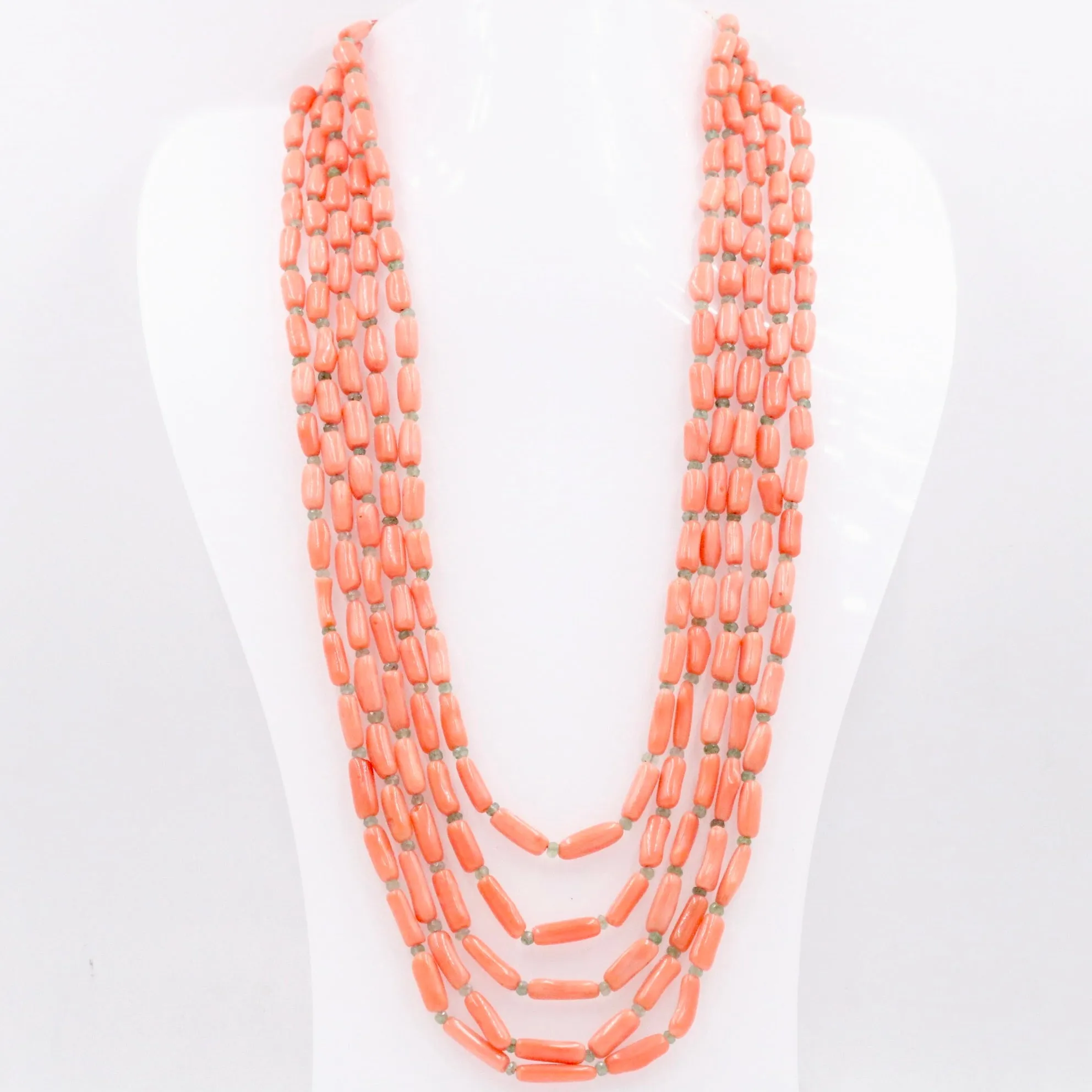 Layered Coral Necklace Coral & Quartz Necklace Coral Necklace Gemstone Necklace Coral Beaded Necklace Layered Necklace Long Necklace SKU 6143315