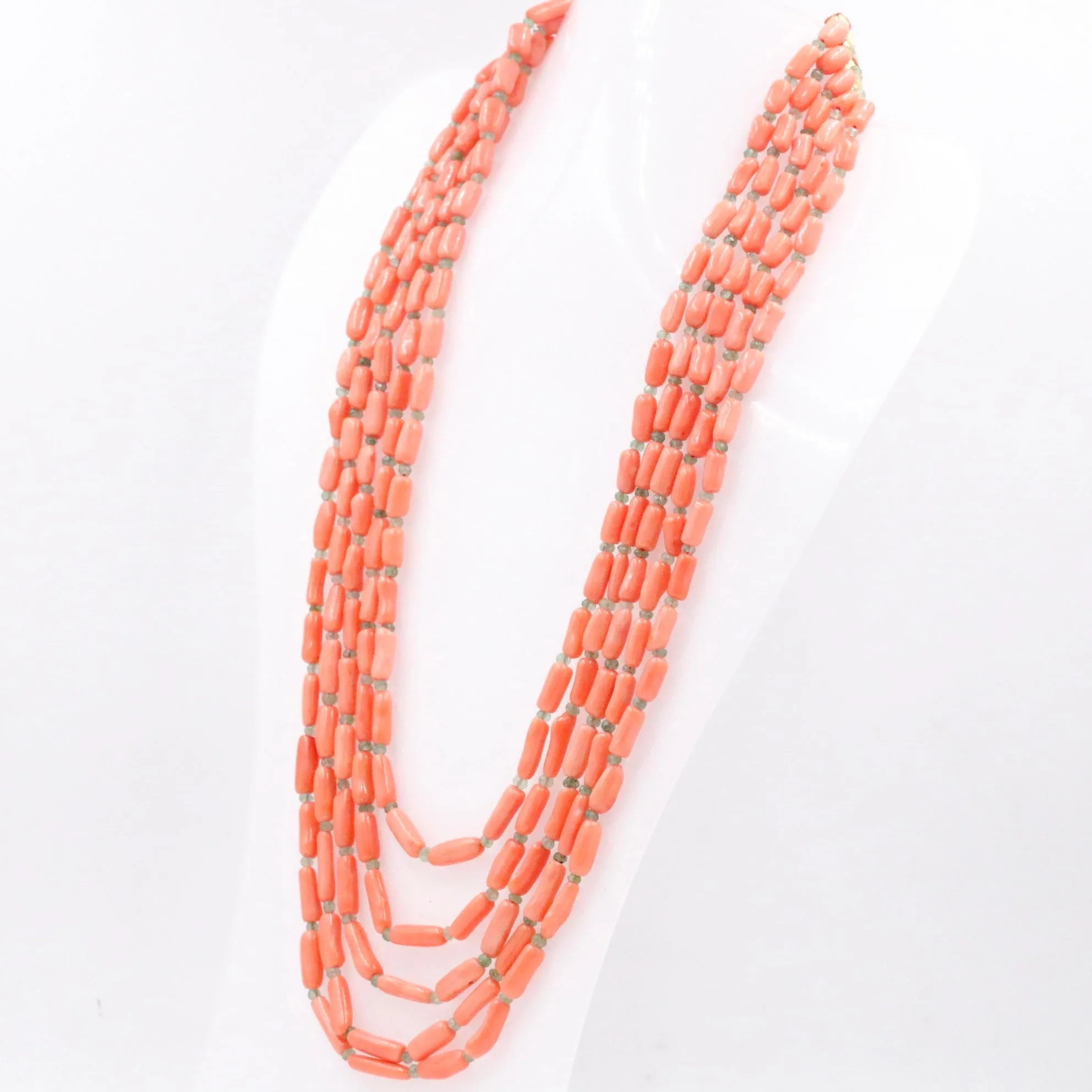 Layered Coral Necklace Coral & Quartz Necklace Coral Necklace Gemstone Necklace Coral Beaded Necklace Layered Necklace Long Necklace SKU 6143315