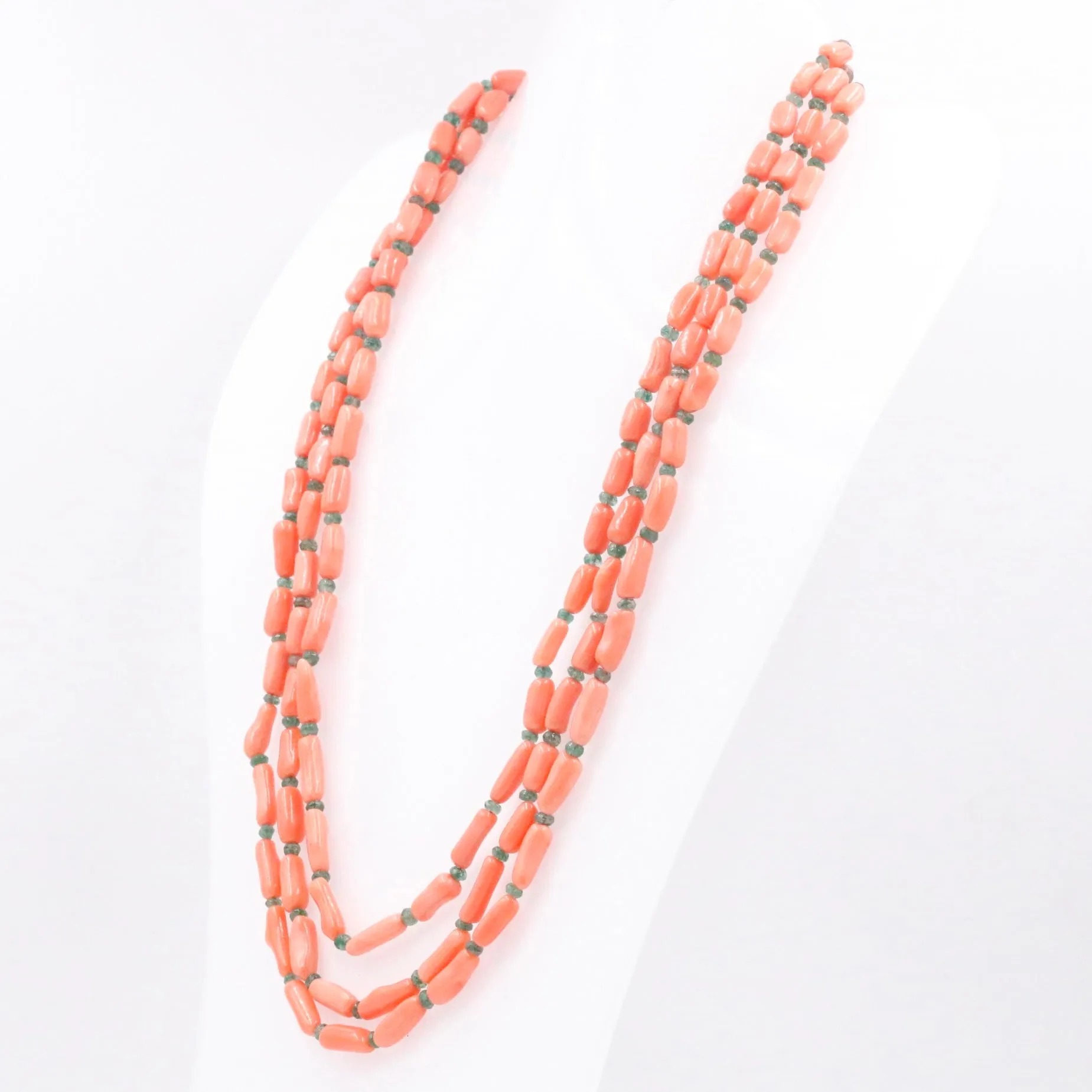 Layered Coral Necklace Coral & Quartz Necklace Coral Necklace Gemstone Necklace Coral Beaded Necklace Layered Necklace Long Necklace SKU 6143315