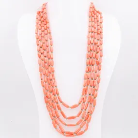 Layered Coral Necklace Coral & Quartz Necklace Coral Necklace Gemstone Necklace Coral Beaded Necklace Layered Necklace Long Necklace SKU 6143315