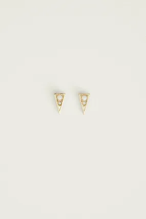 Leslie Francesca Triangle Opal Pave Studs