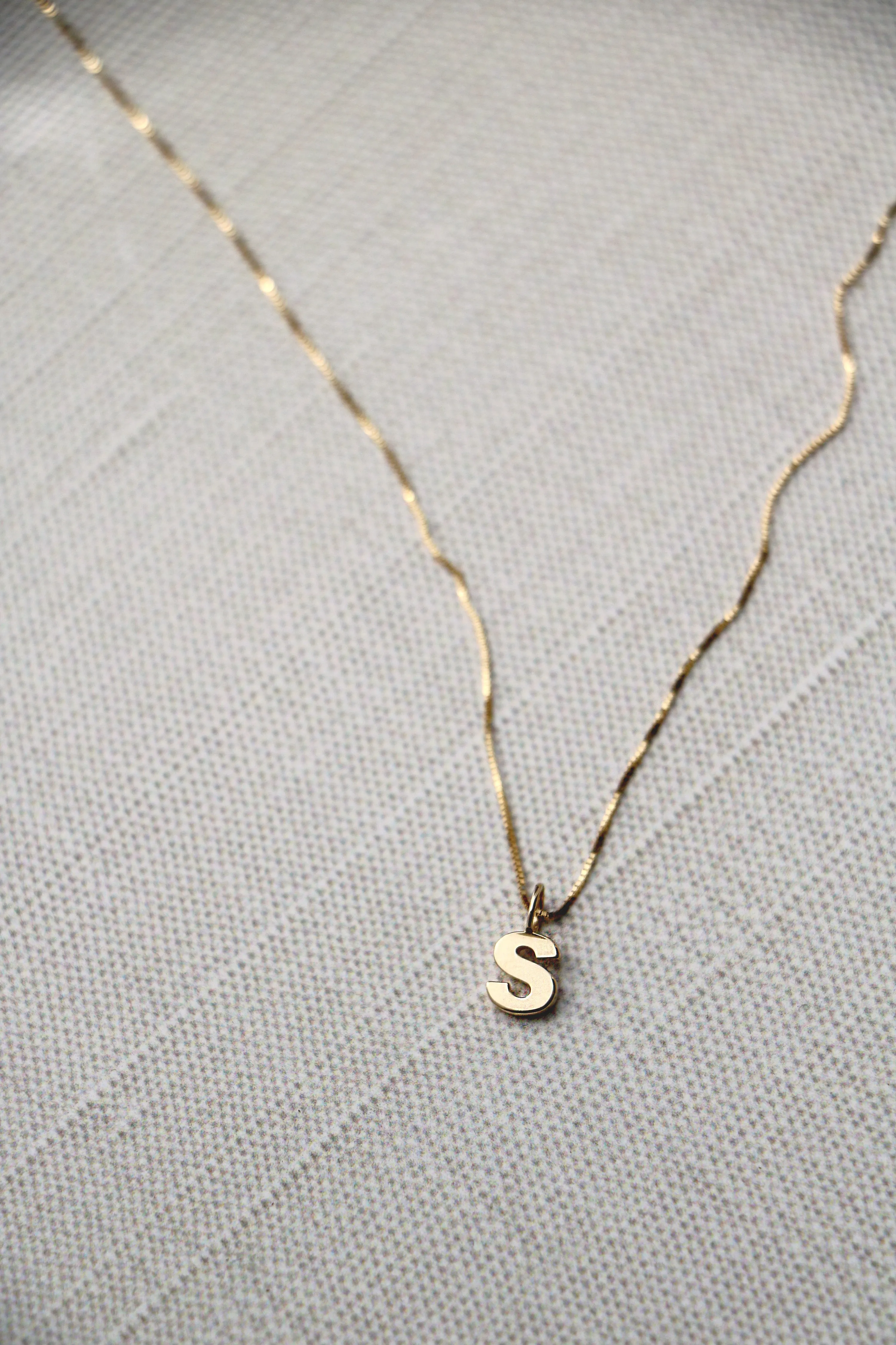 little letters necklace { solid 14K gold }