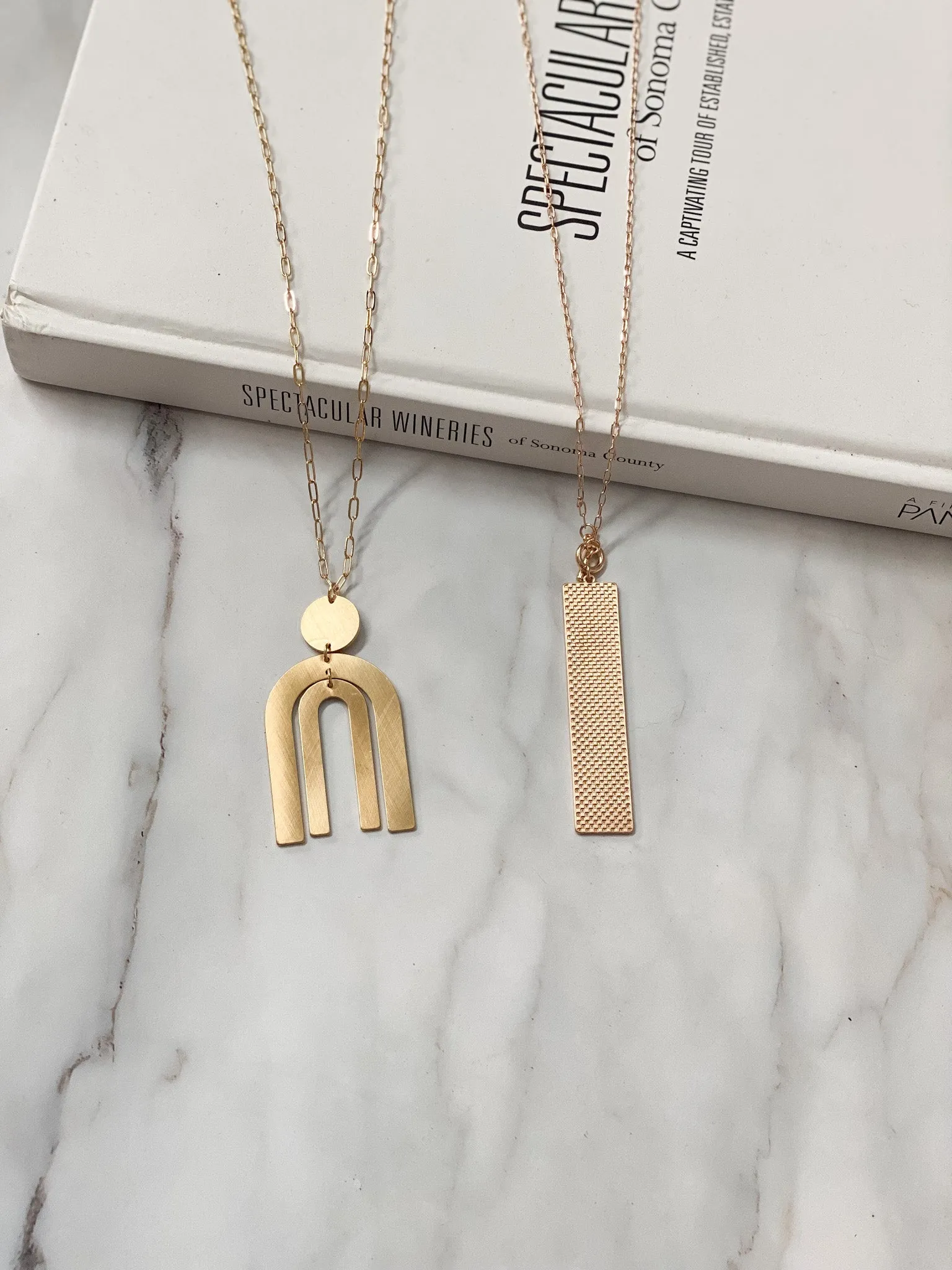 Long U Pendant Necklace