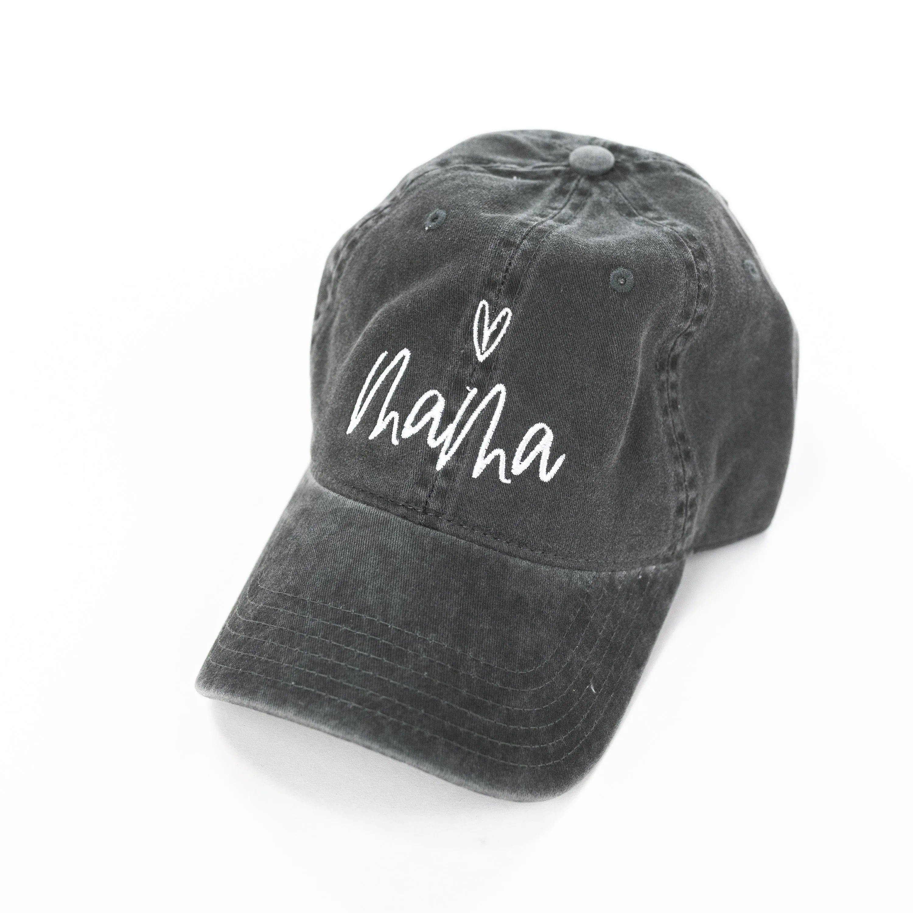 Mama ♥ (above) - Heathered Black Baseball Cap