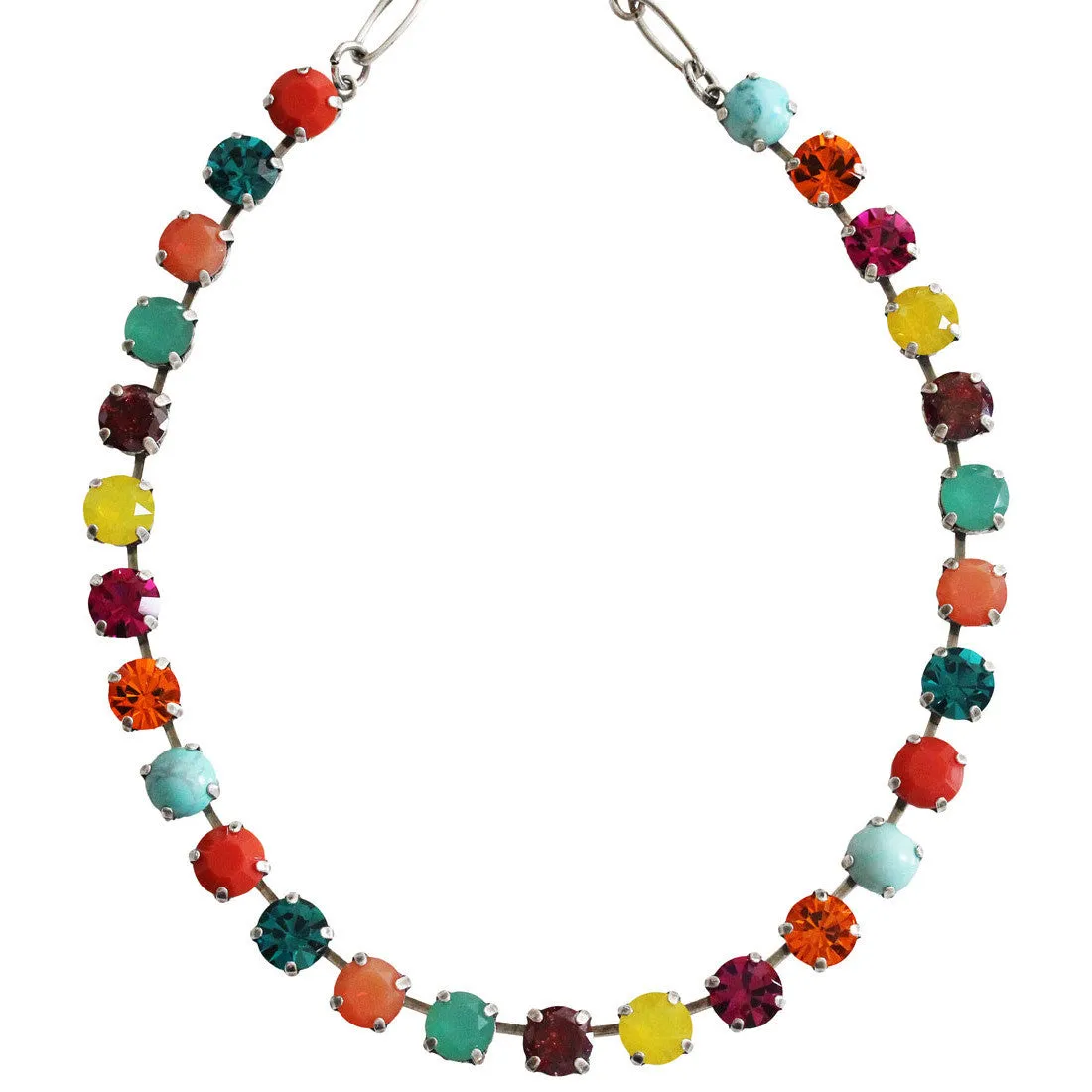 Mariana "Masai" Silver Plated Must-Have Everyday Crystal Necklace, 3252 M1077