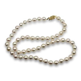 Mastoloni 14k Yellow Gold Cultured Pearl Strand Necklace 18"