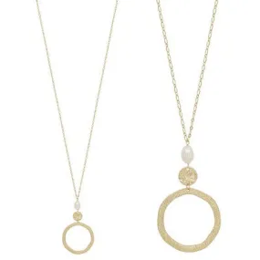 Meghan Browne Adam Necklace - Gold Pearl