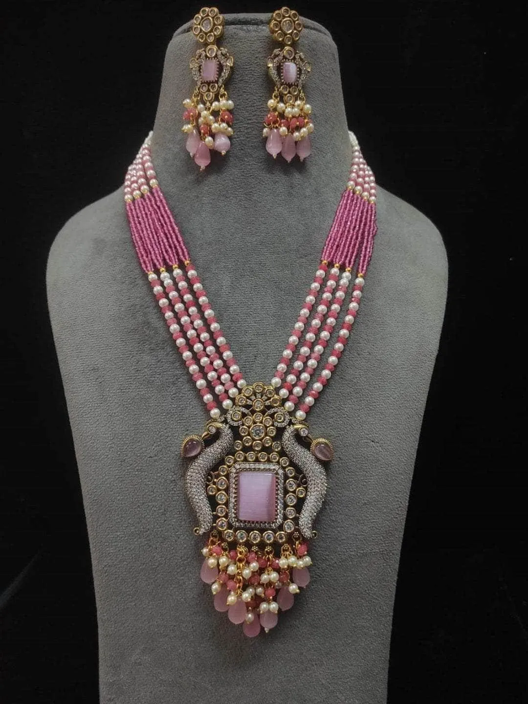 Minakari Long Kundan Necklace Set