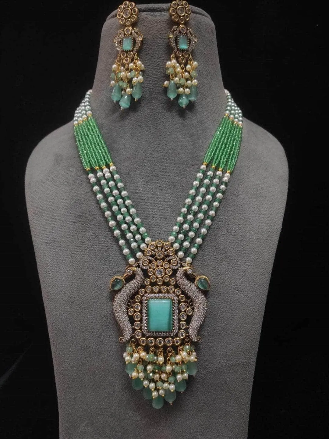 Minakari Long Kundan Necklace Set