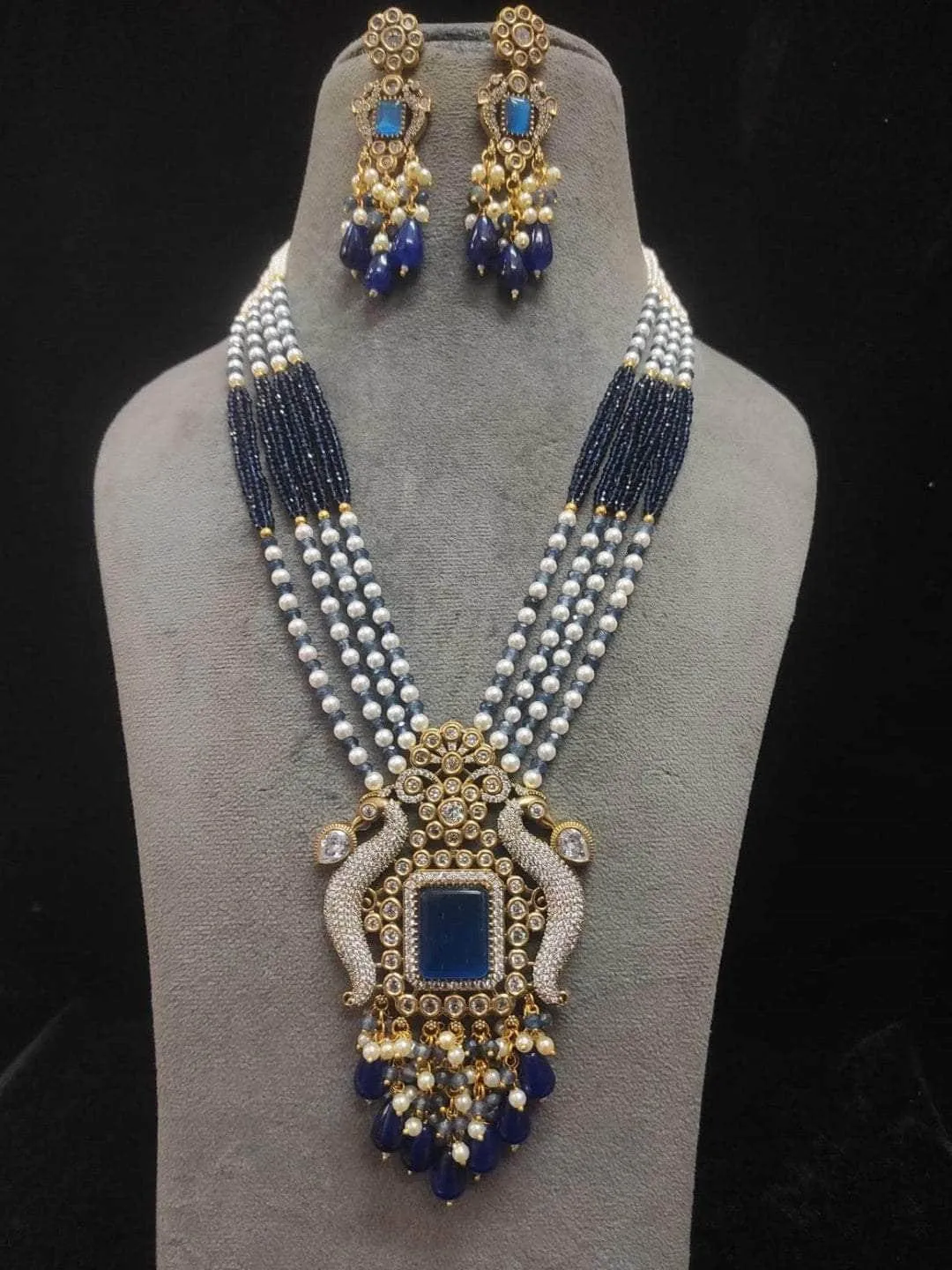 Minakari Long Kundan Necklace Set