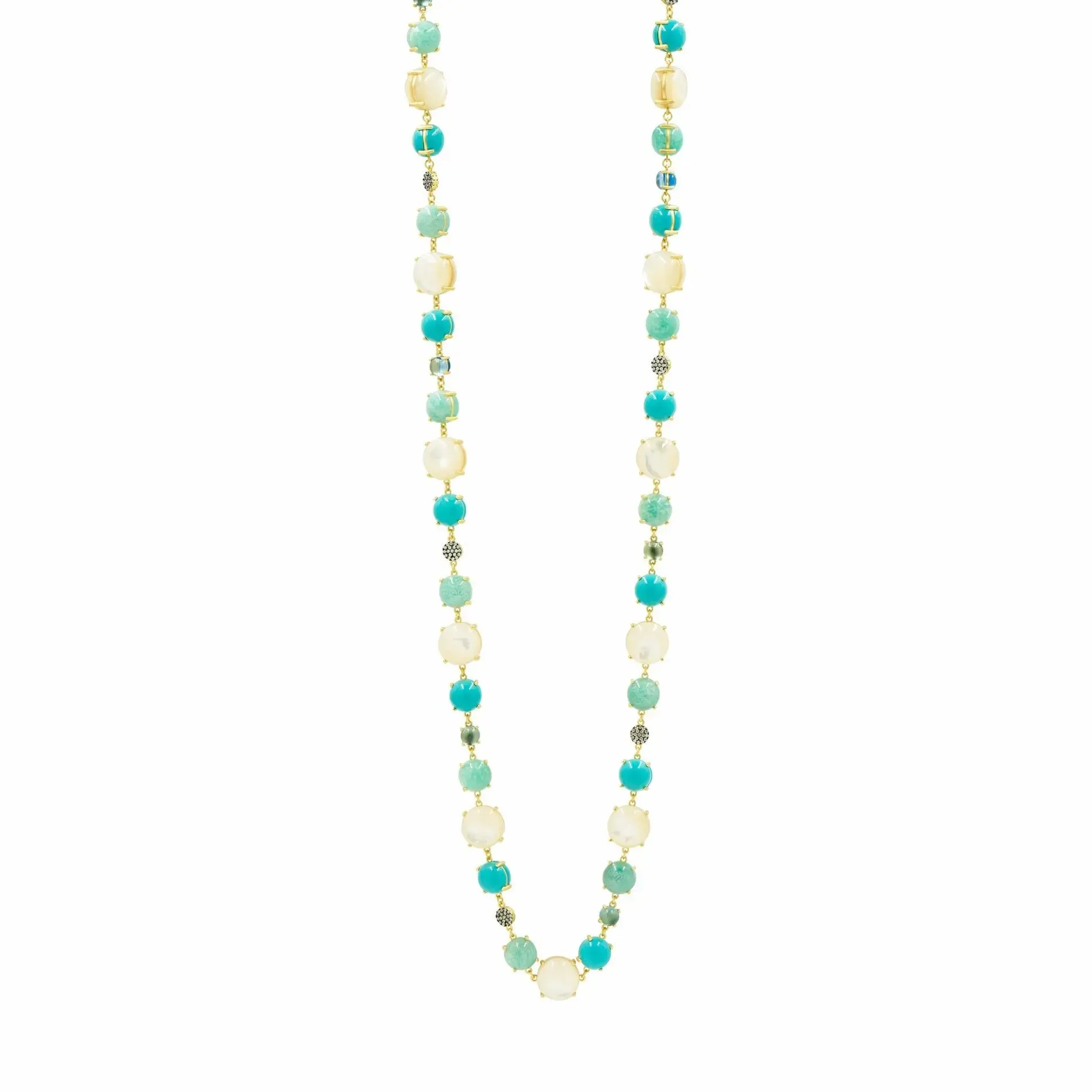 Multi Stone Long Necklace