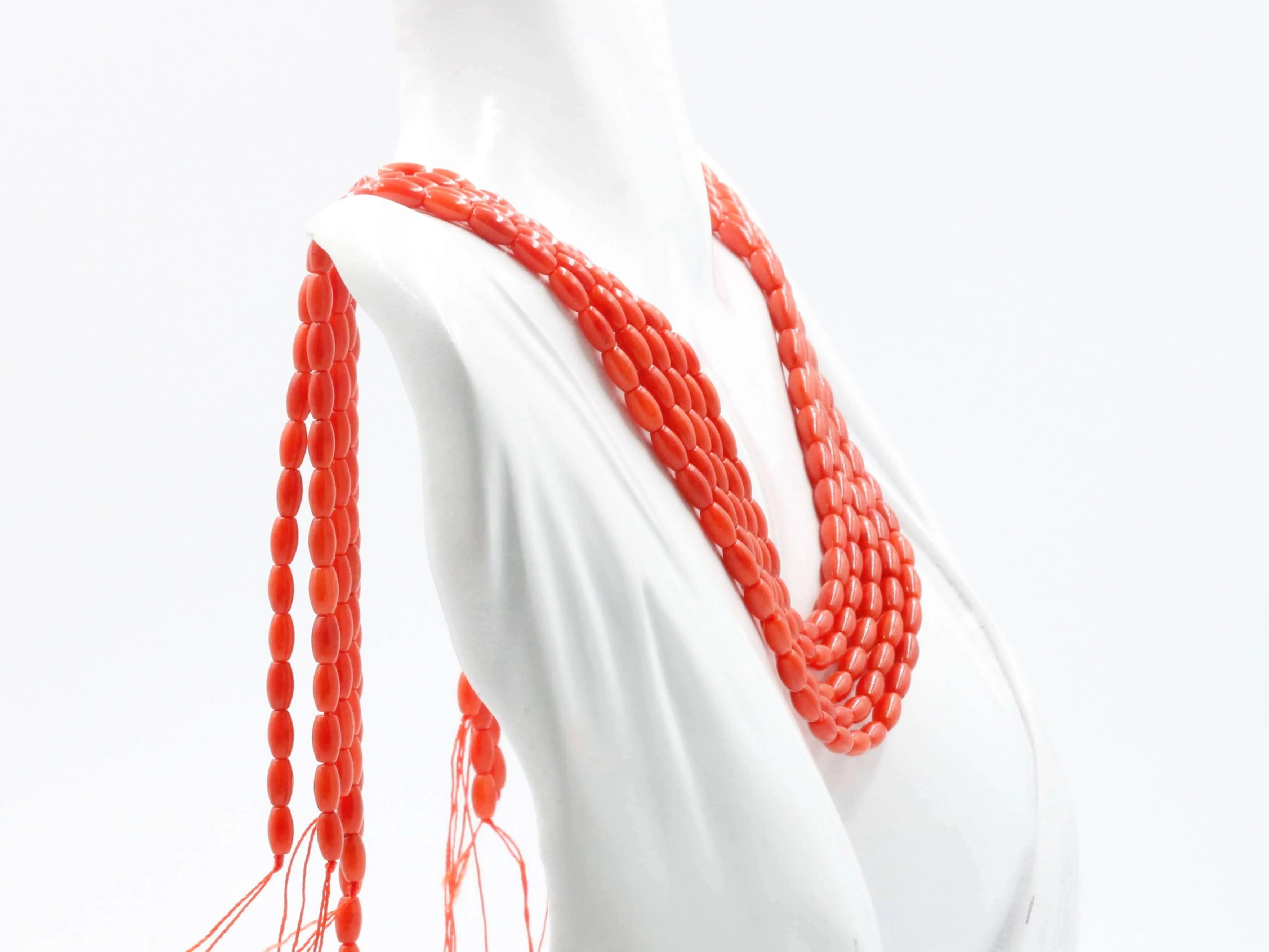 Natural Coral Beads Genuine Coral Bead Strands Beaded Gemstone Coral Beads Unfinished Coral Strands Barrel Shaped Coral Beads SKU 6142904