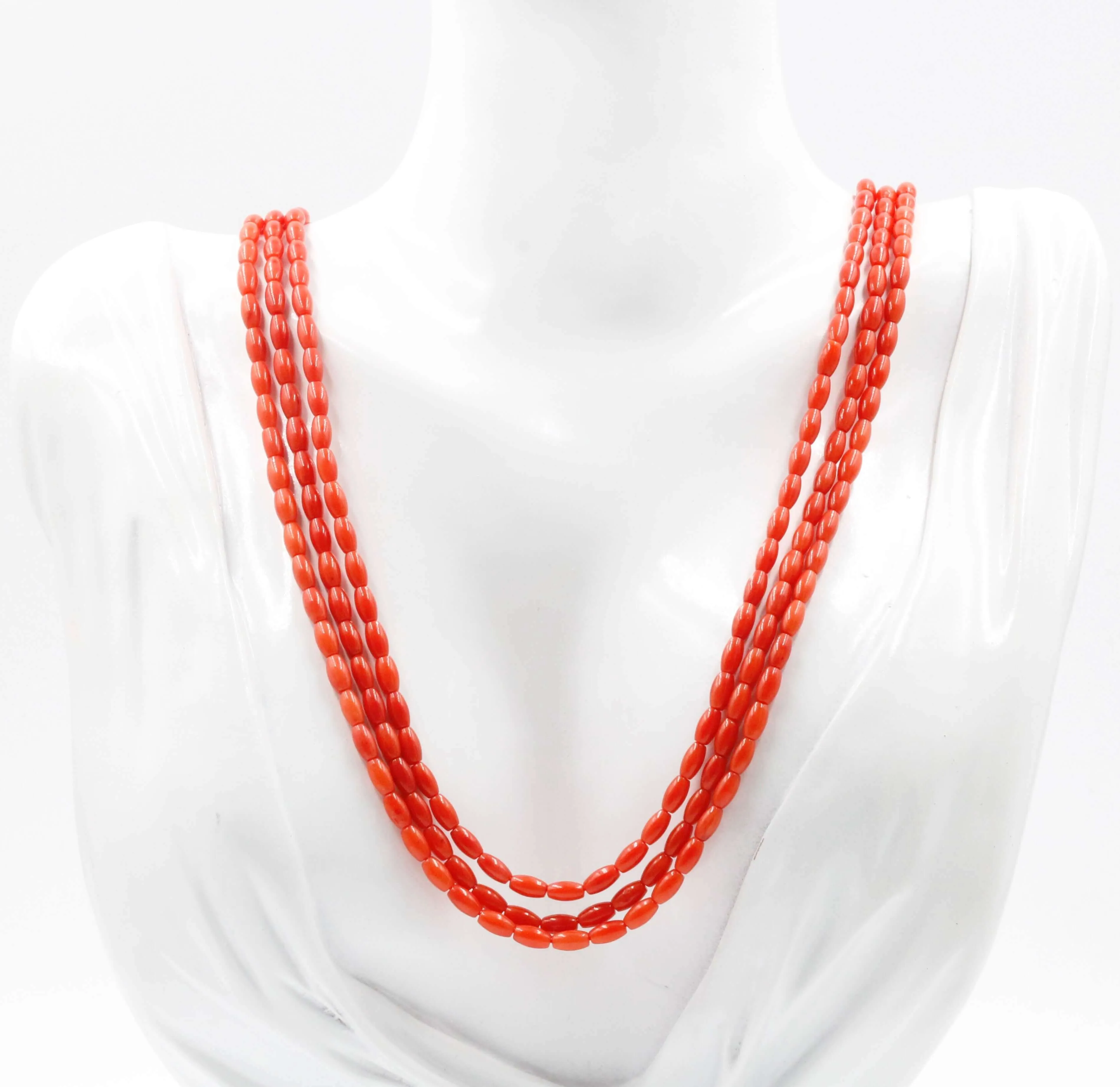 Natural Coral Beads Genuine Coral Bead Strands Beaded Gemstone Coral Beads Unfinished Coral Strands Barrel Shaped Coral Beads SKU 6142904