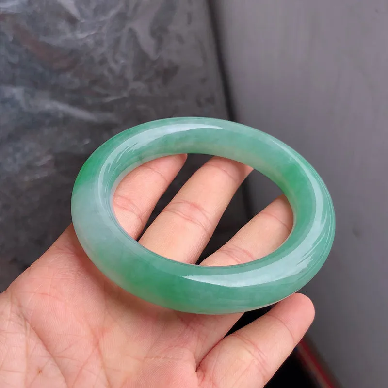 Natural Jade Bangle Jadeite Bangle Internal Diameter 56.7mm NBE051