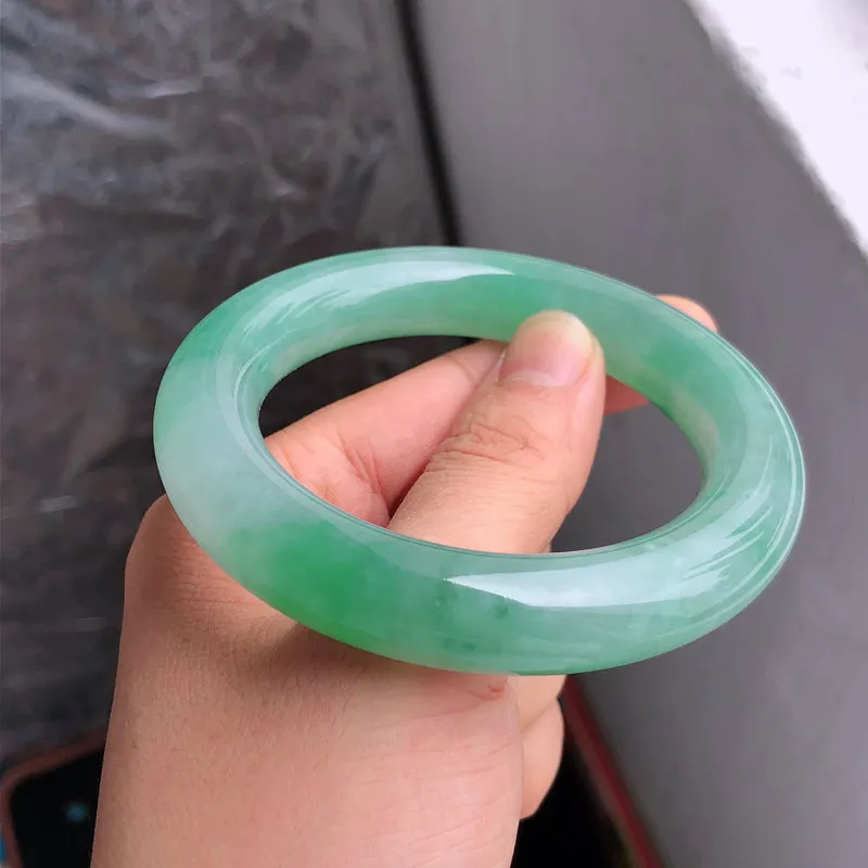 Natural Jade Bangle Jadeite Bangle Internal Diameter 56.7mm NBE051