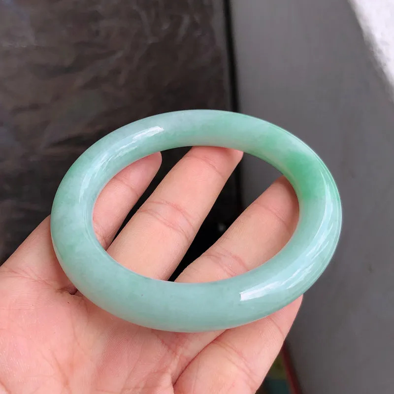 Natural Jade Bangle Jadeite Bangle Internal Diameter 56mm NBE075