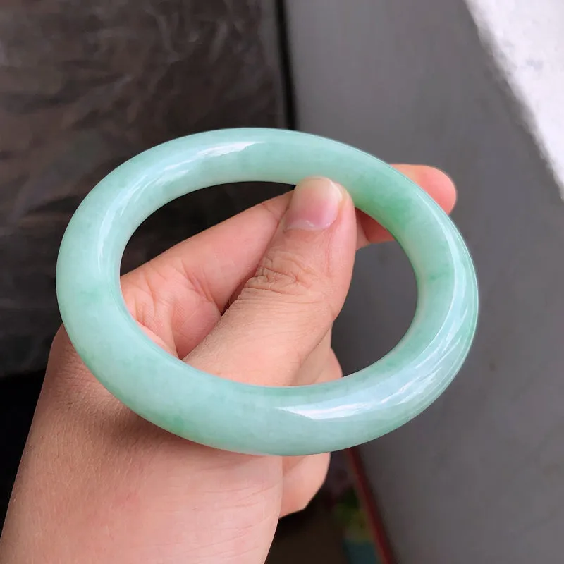 Natural Jade Bangle Jadeite Bangle Internal Diameter 56mm NBE075