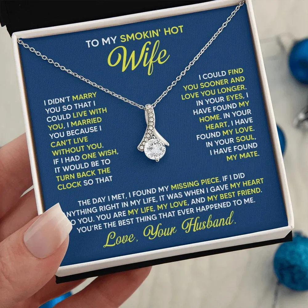 Necklace for Wife, To My wife - My Safe Place - Alluring Necklace