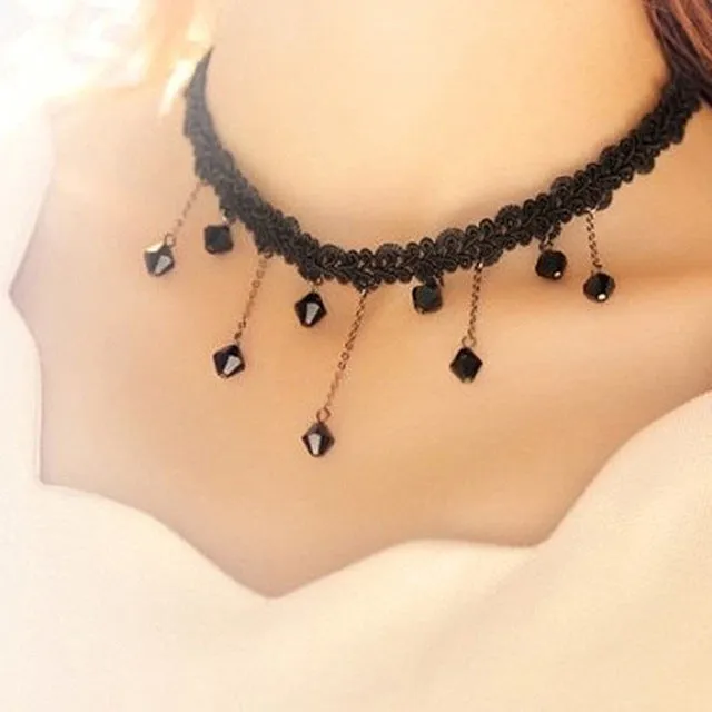 New Fashion Punk Gothic Girl Black Velvet Lace Harajuku Chokers Necklace Torques For Women Tattoo Clavicle Collares Jewelry Gift