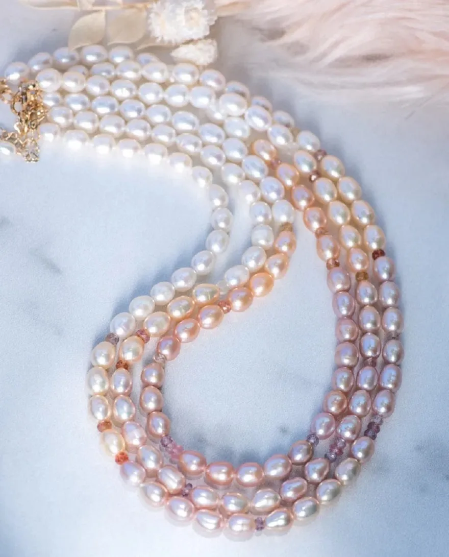 Ombre Freshwater Pearl Necklace - June Birthstone