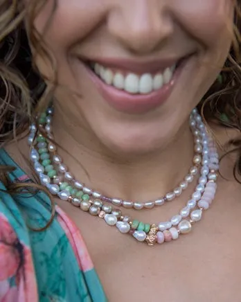 Ombre Freshwater Pearl Necklace - June Birthstone