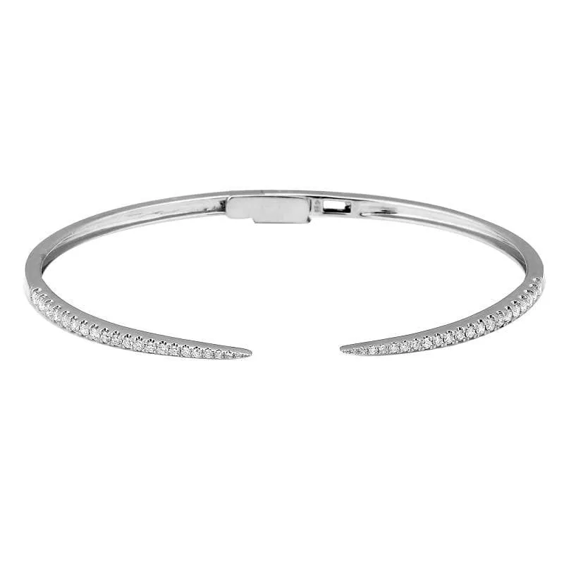 Open Pave Claw Bangle