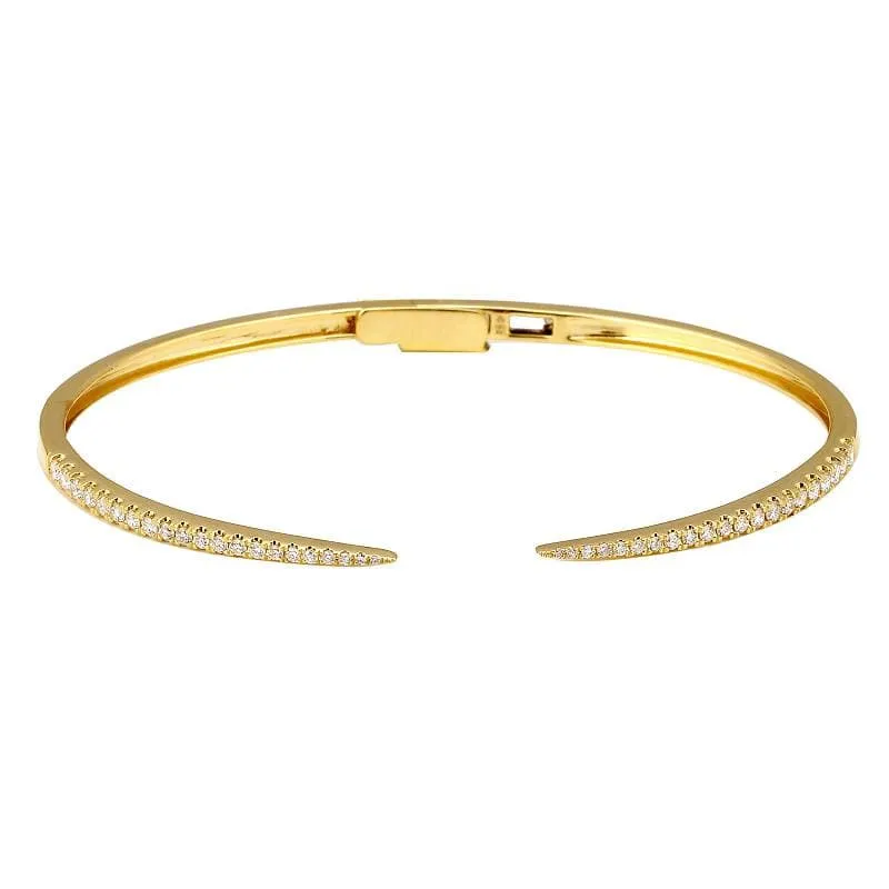 Open Pave Claw Bangle