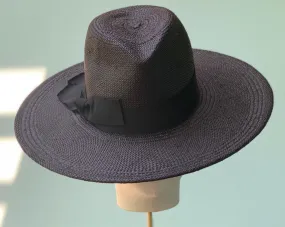 Paris Fedora in Black Panama