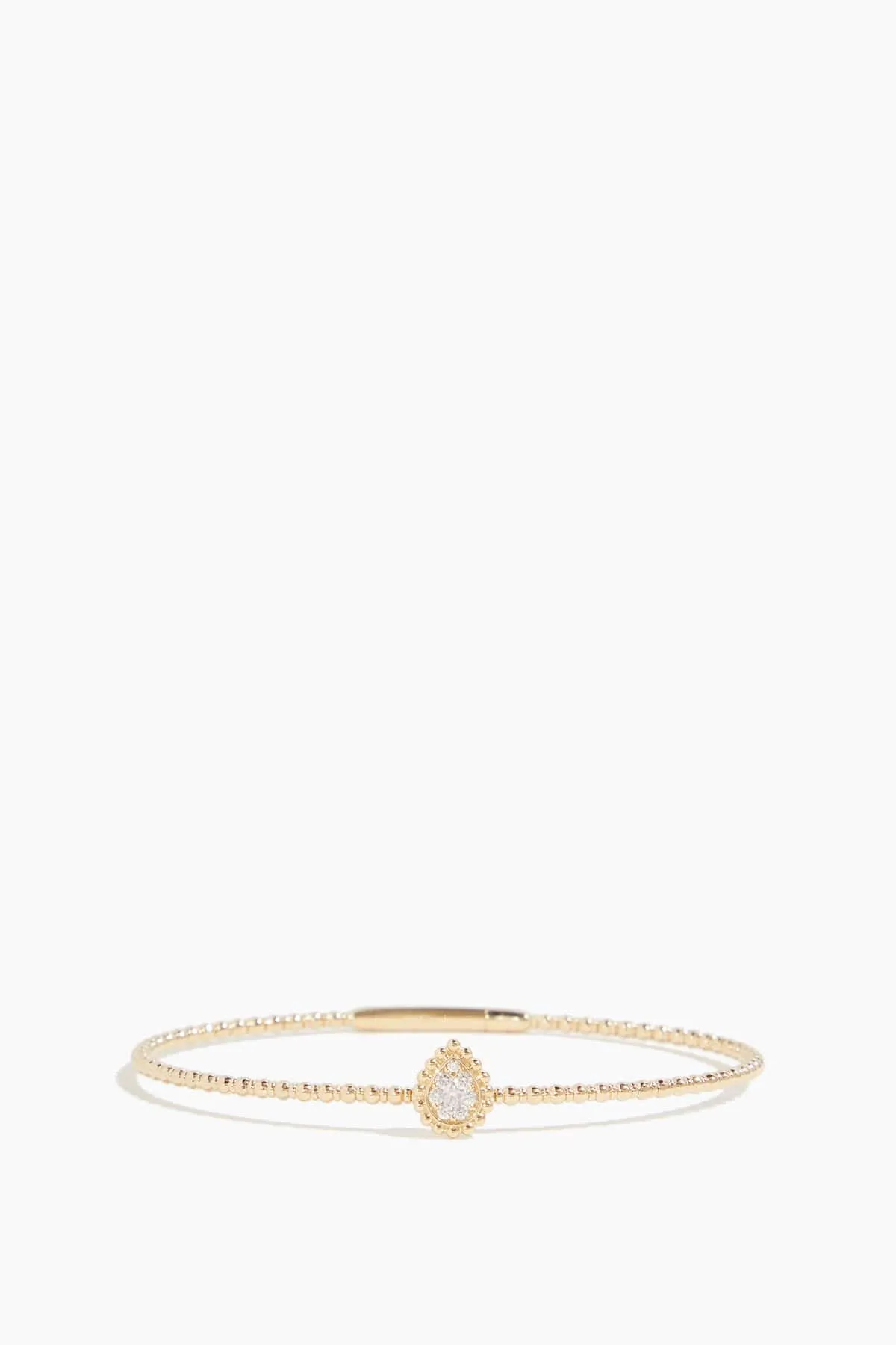 Pave Tear Flexible Bangle in 14k Yellow Gold