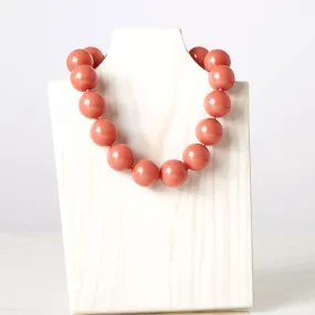 Pearl Cooling Necklace-Coral : 18"