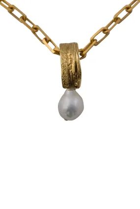 Pearl Drop   Blade Necklace