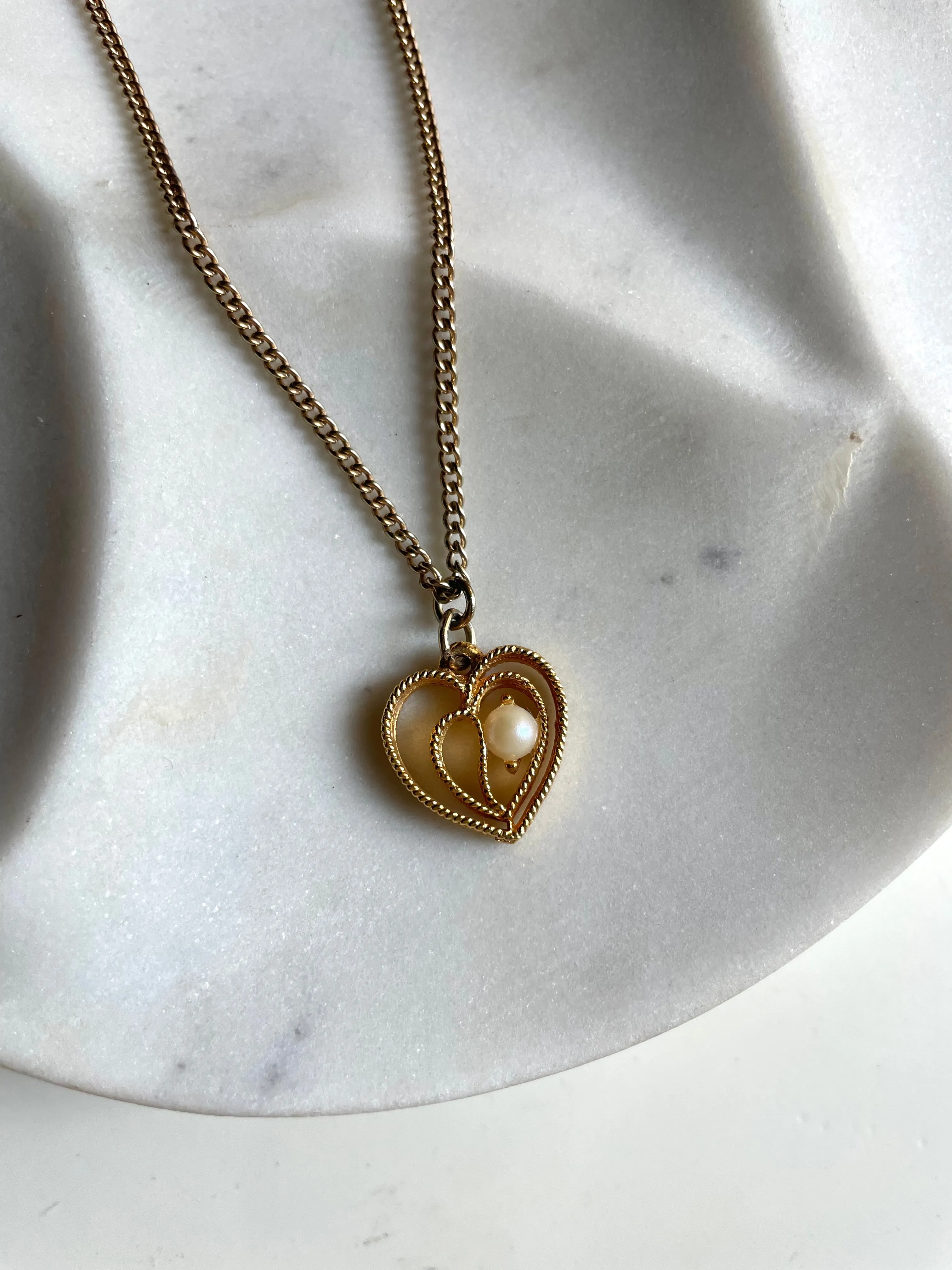 Pearled Heart Necklace