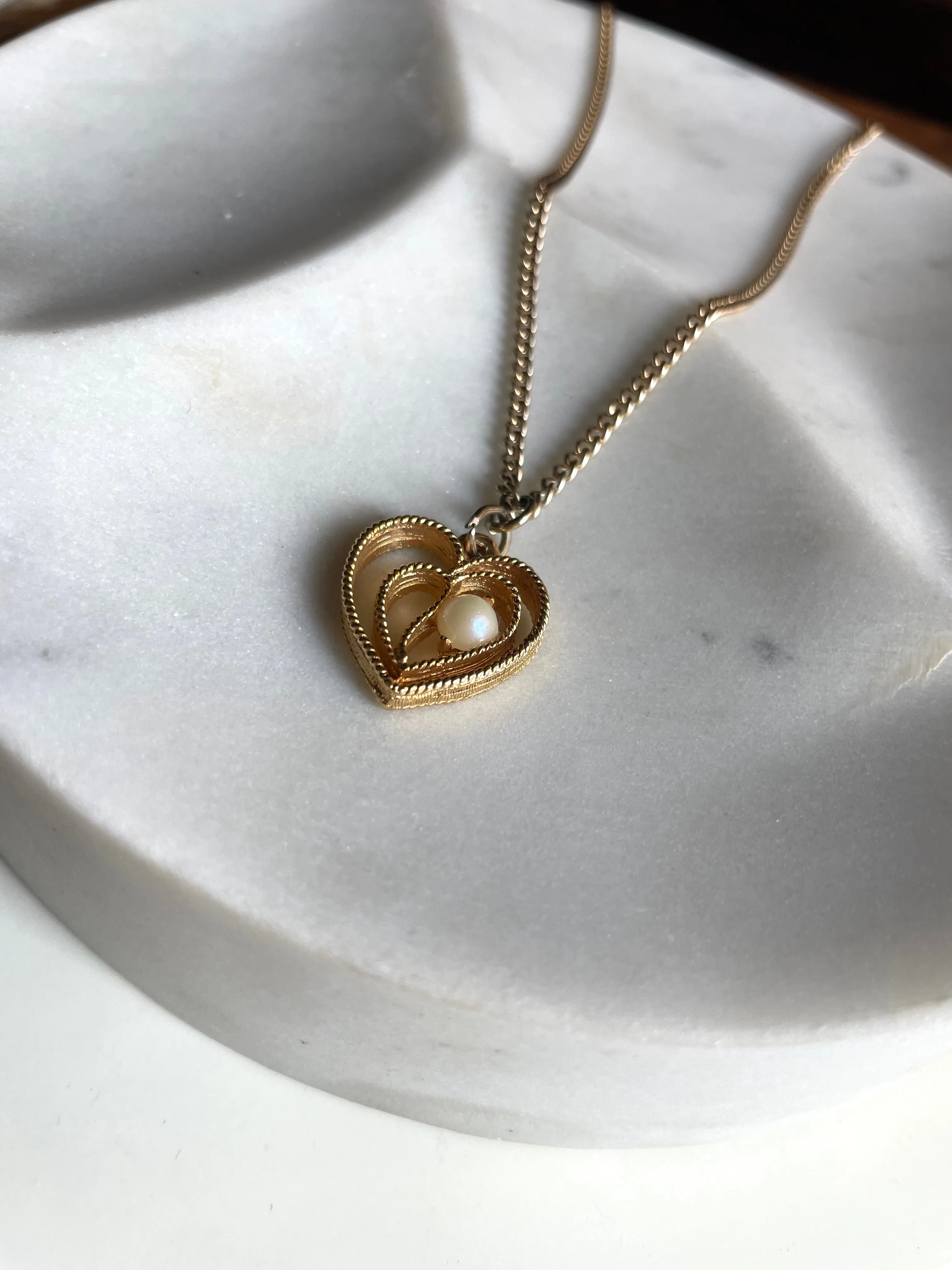 Pearled Heart Necklace