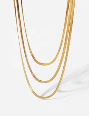 Penelope Multi Layered Chain, Gold Plated