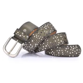 Punk Rock Style Metal Buckle Rivet Belts