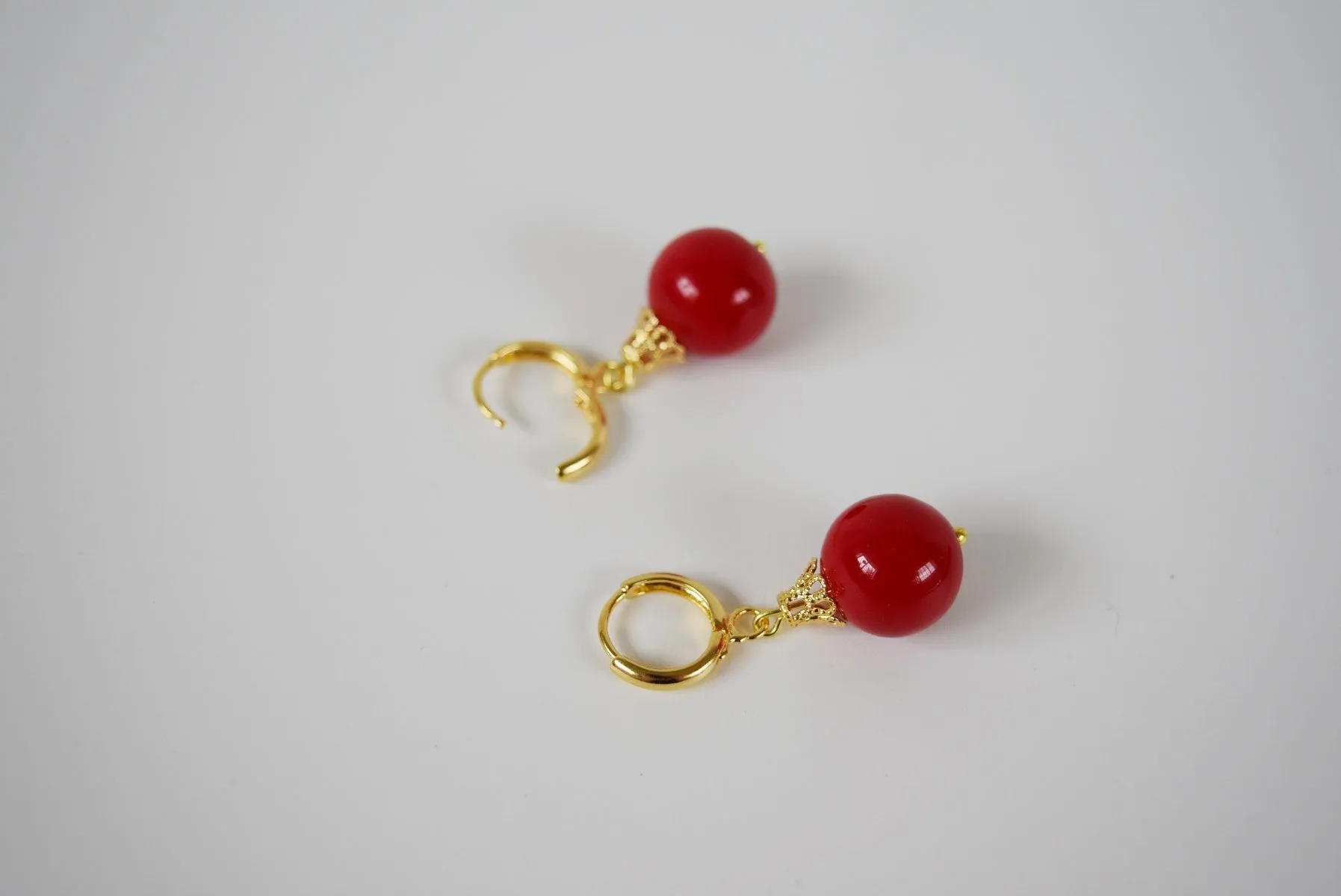 Red Coral Earrings